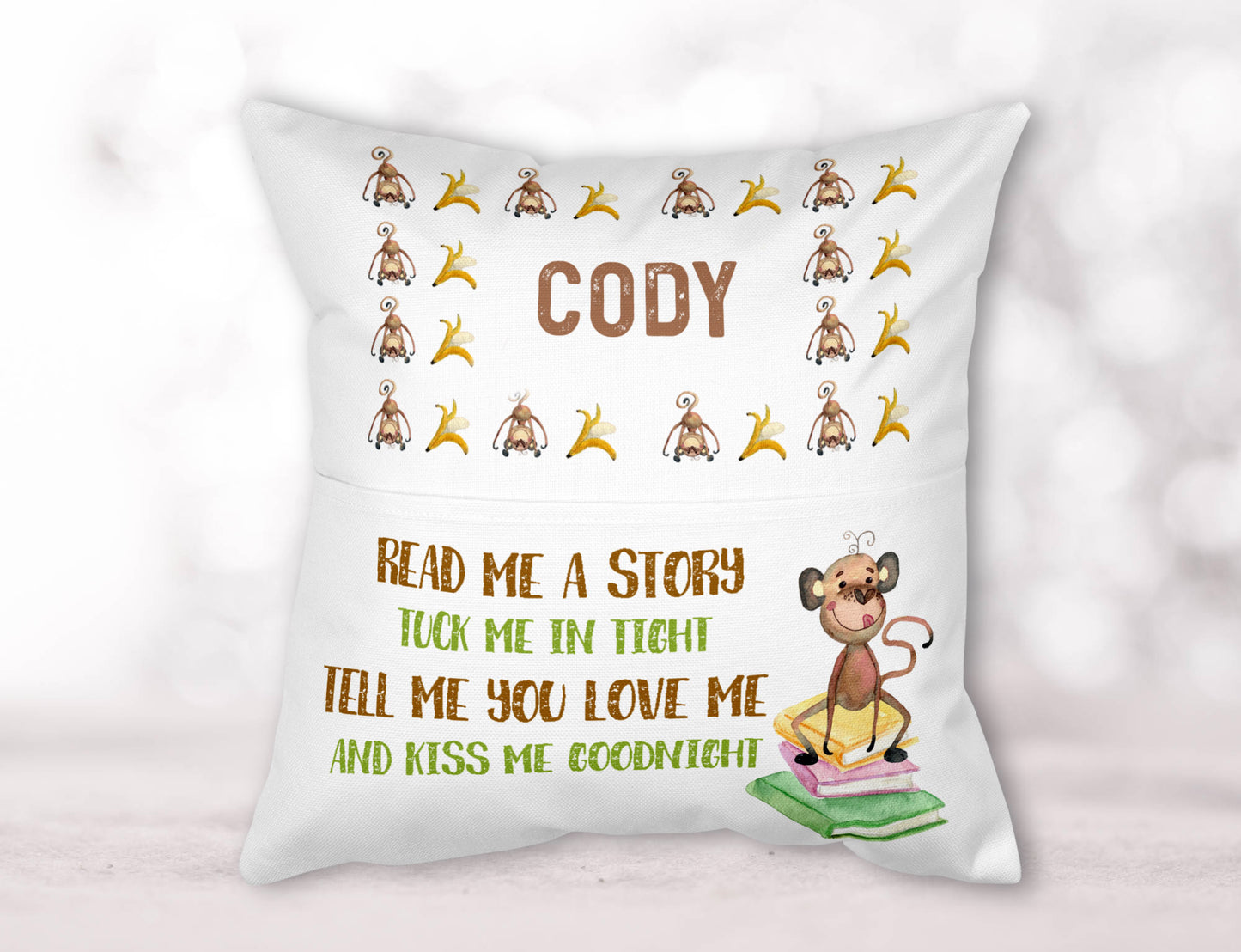 Money book cushion personalised image 0