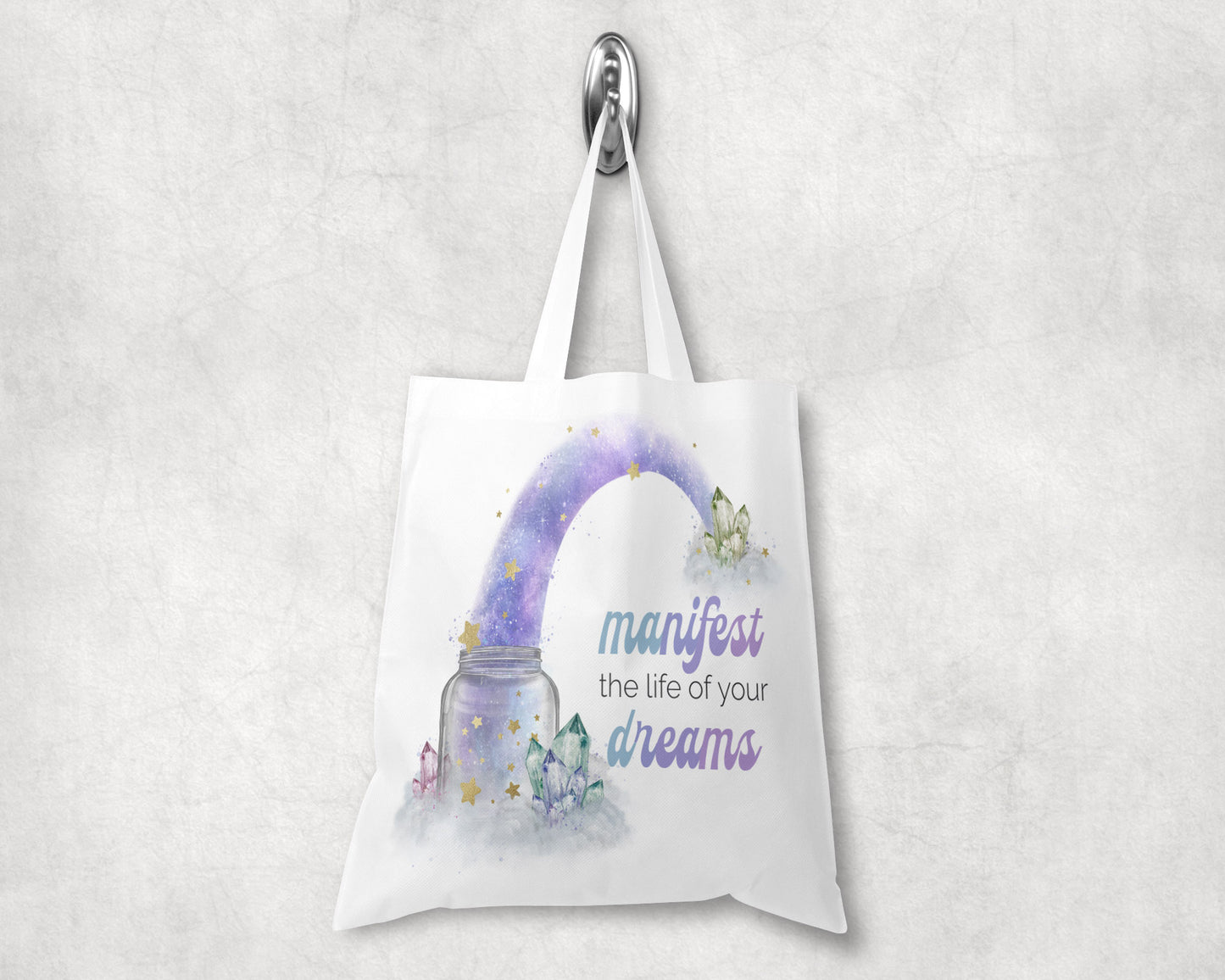 Manifest the life of your dreams tote bag image 0