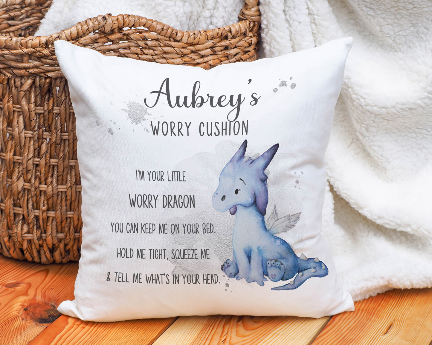 Personalised Dragon Worry Cushion image 0