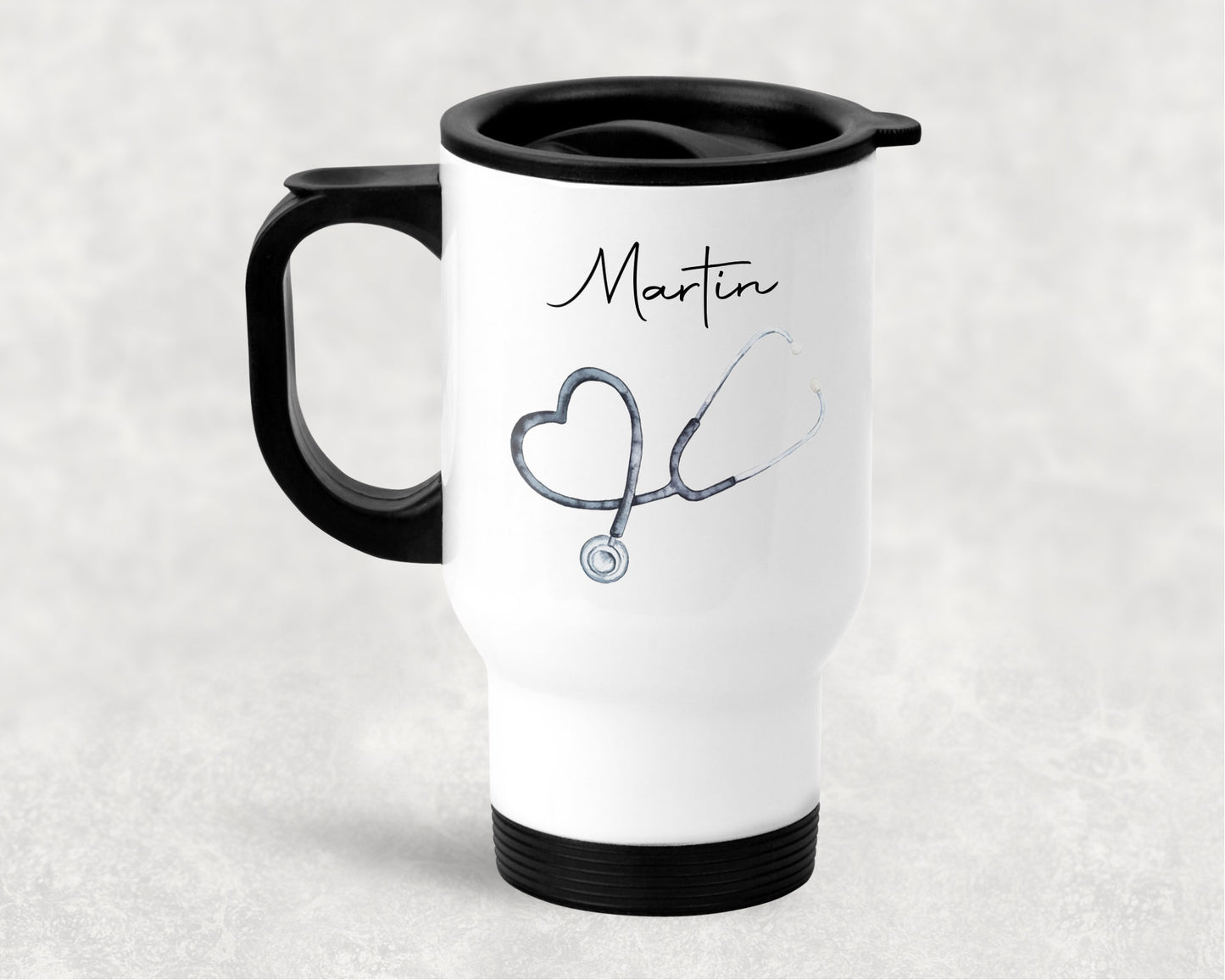 Male Nurse Dr Stethoscope personalised Travel mug image 0