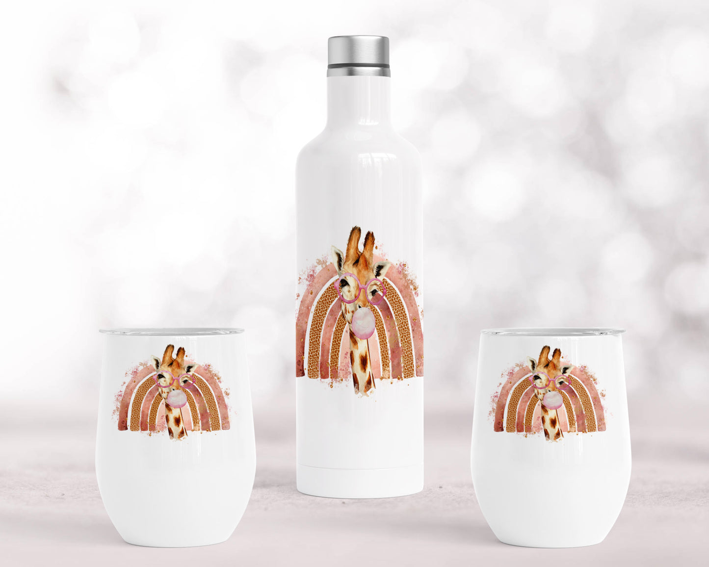 Giraffe Wine Tumbler Gift Set image 0