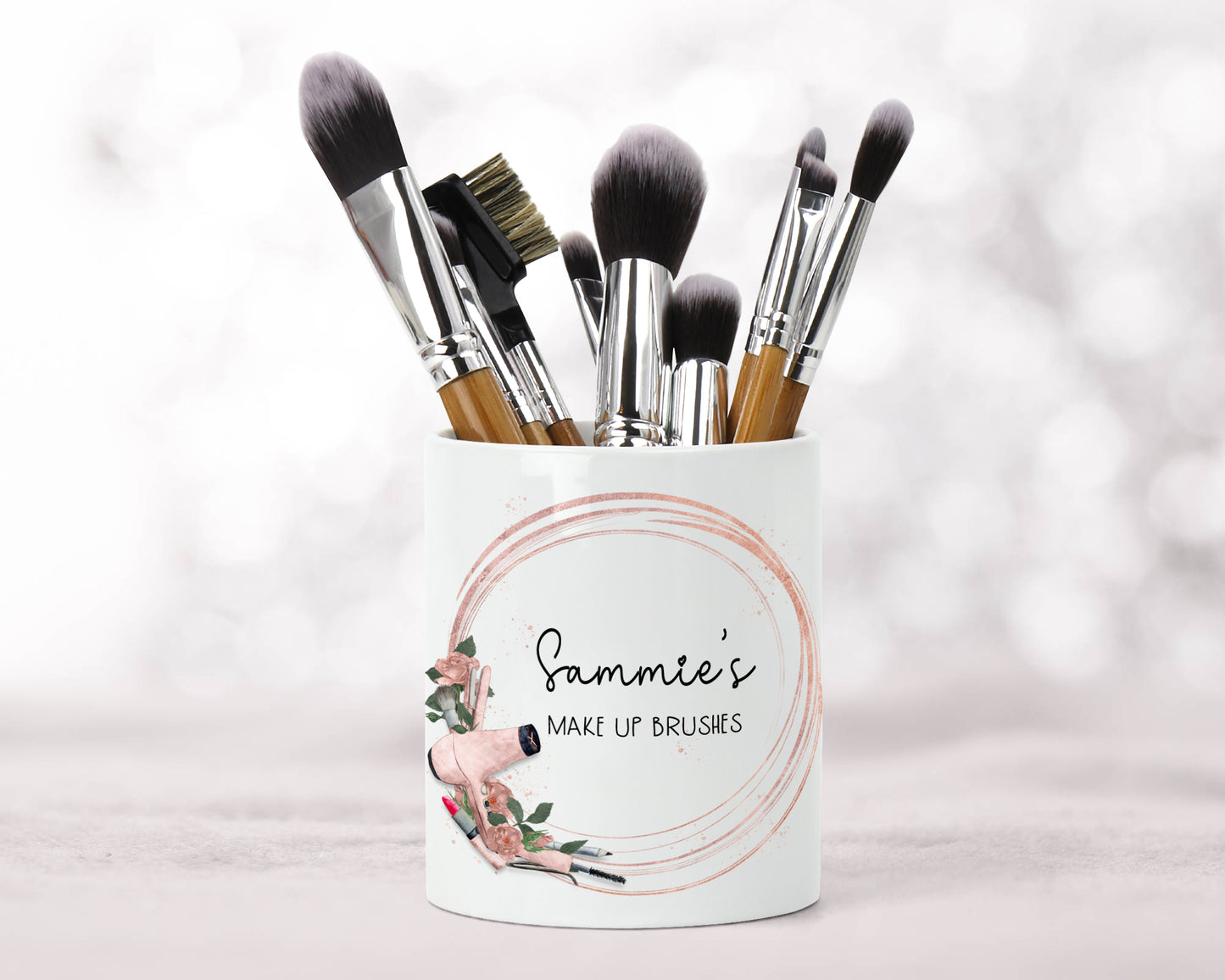 Water Colour Make up Brush Holder Personalised image 0