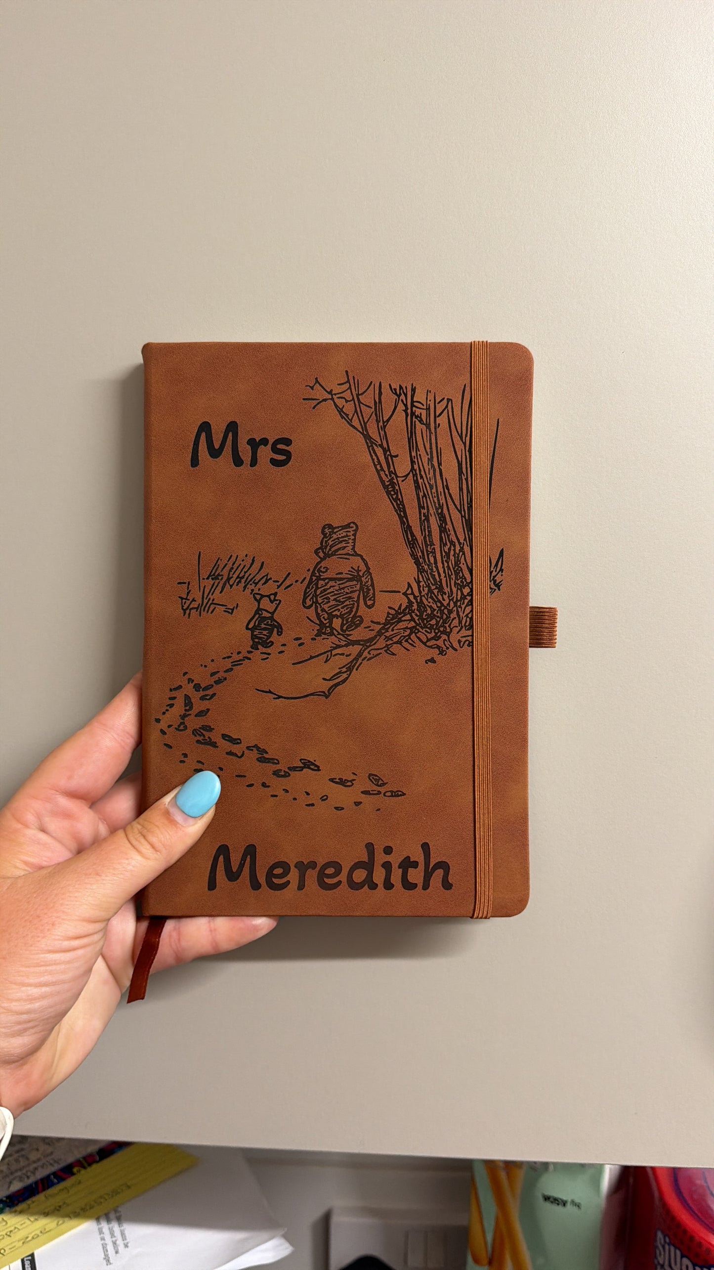 personalised bear A5 notebook