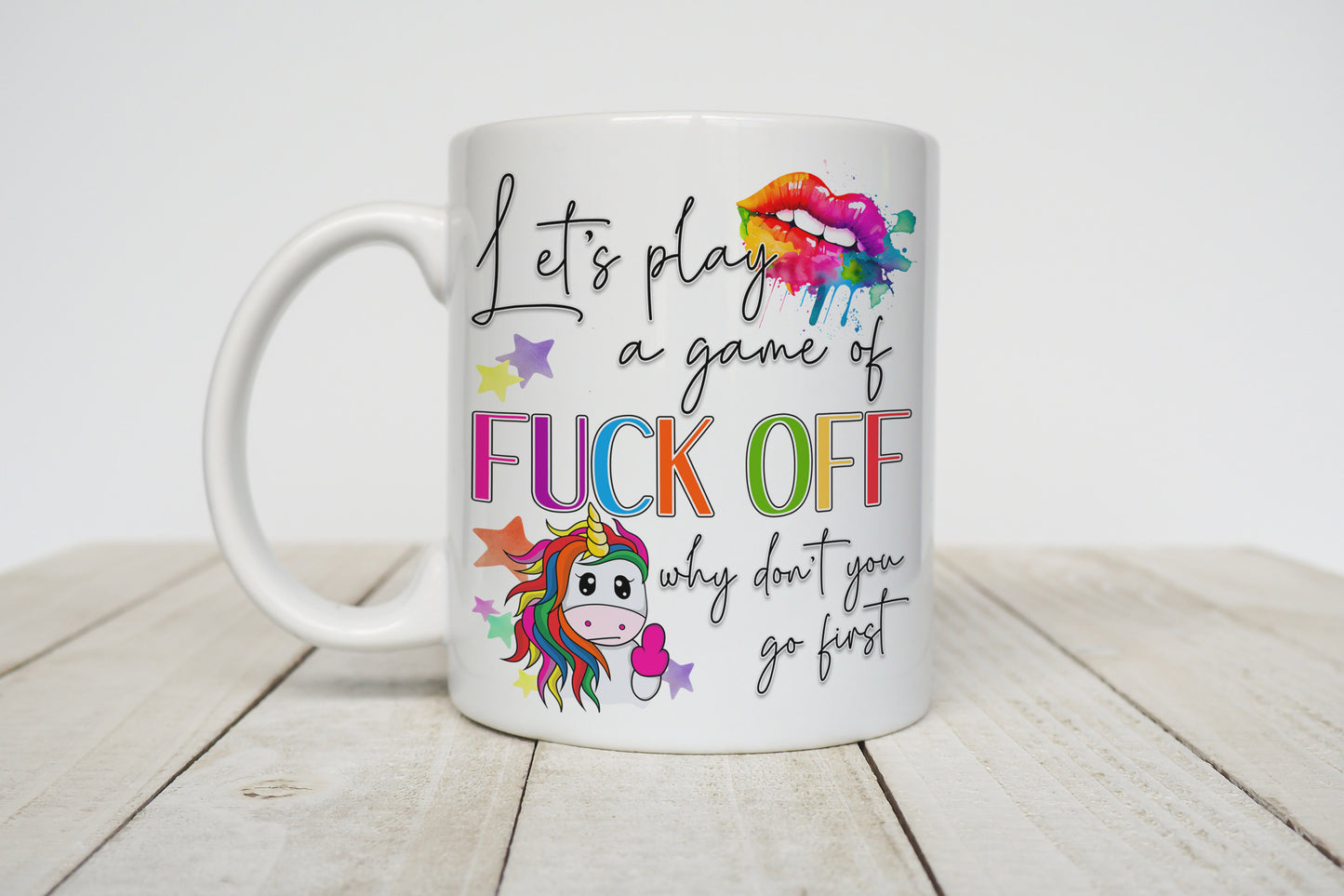 Lets play a game of fuck off novelty mug adult humour image 0
