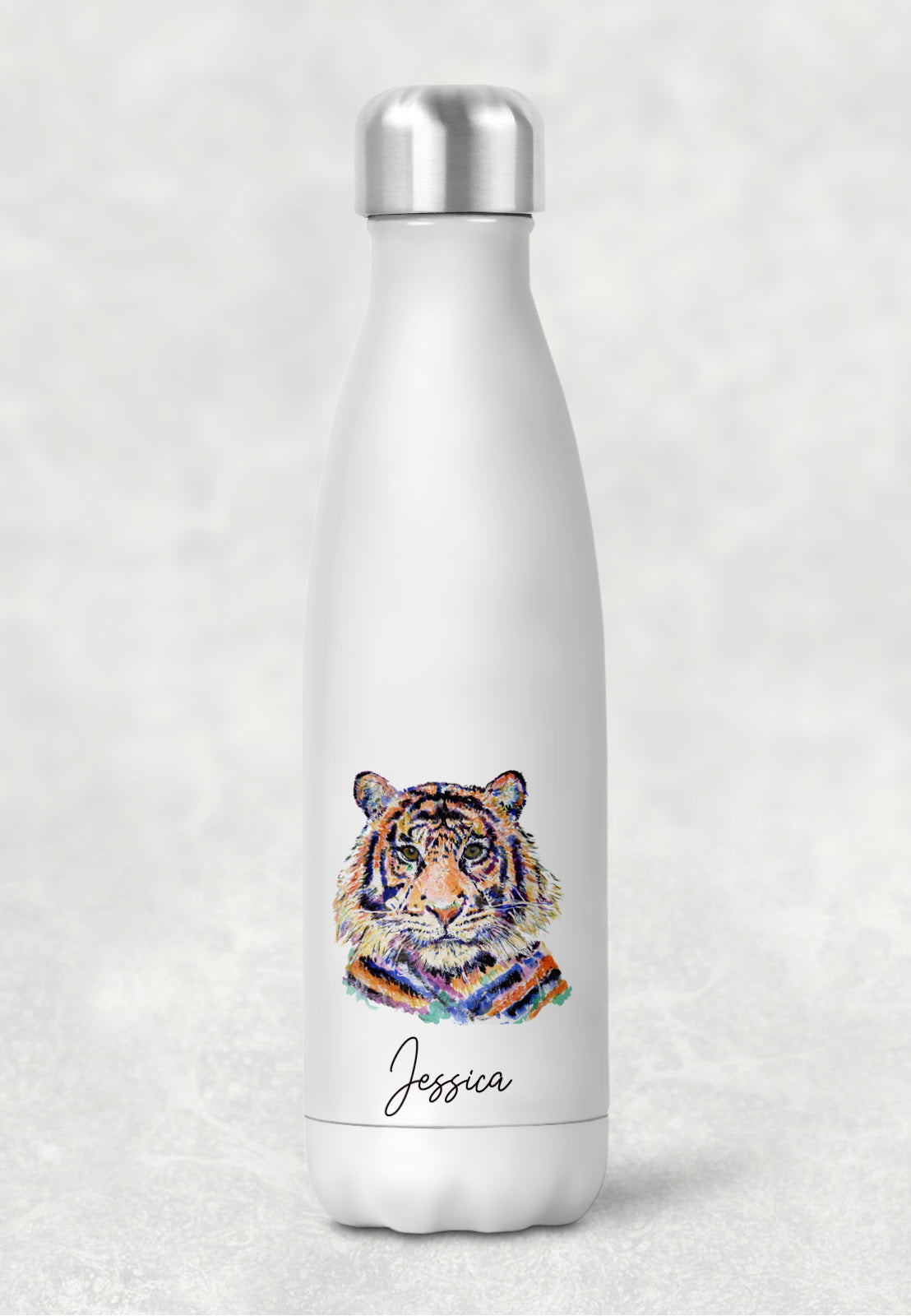 Tiger colour splash Personalised Bottle image 0