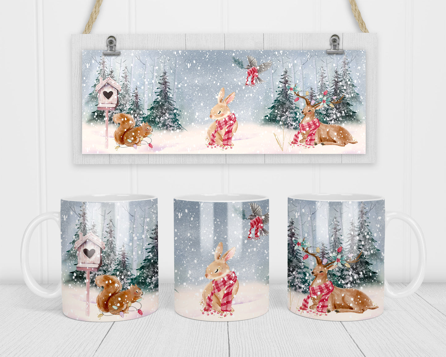 Woodlands trio winter collection mug image 0