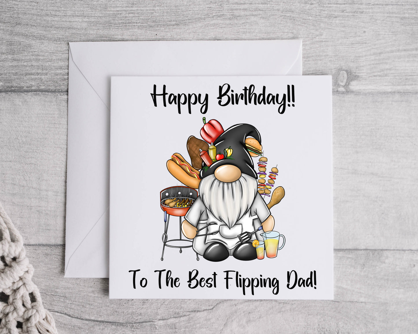 Birthday BBQ gonk Greeting Card Happy Birthday To The Best Flipping Dad! image 0