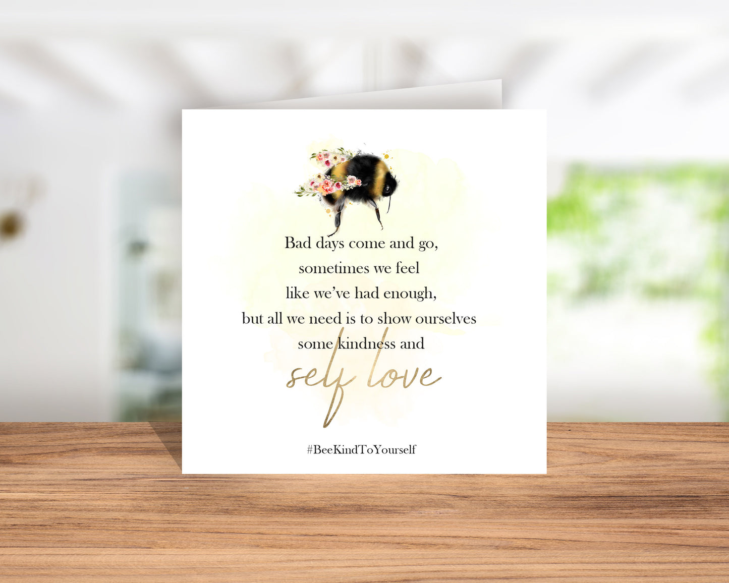 Bee self love greeting card image 0