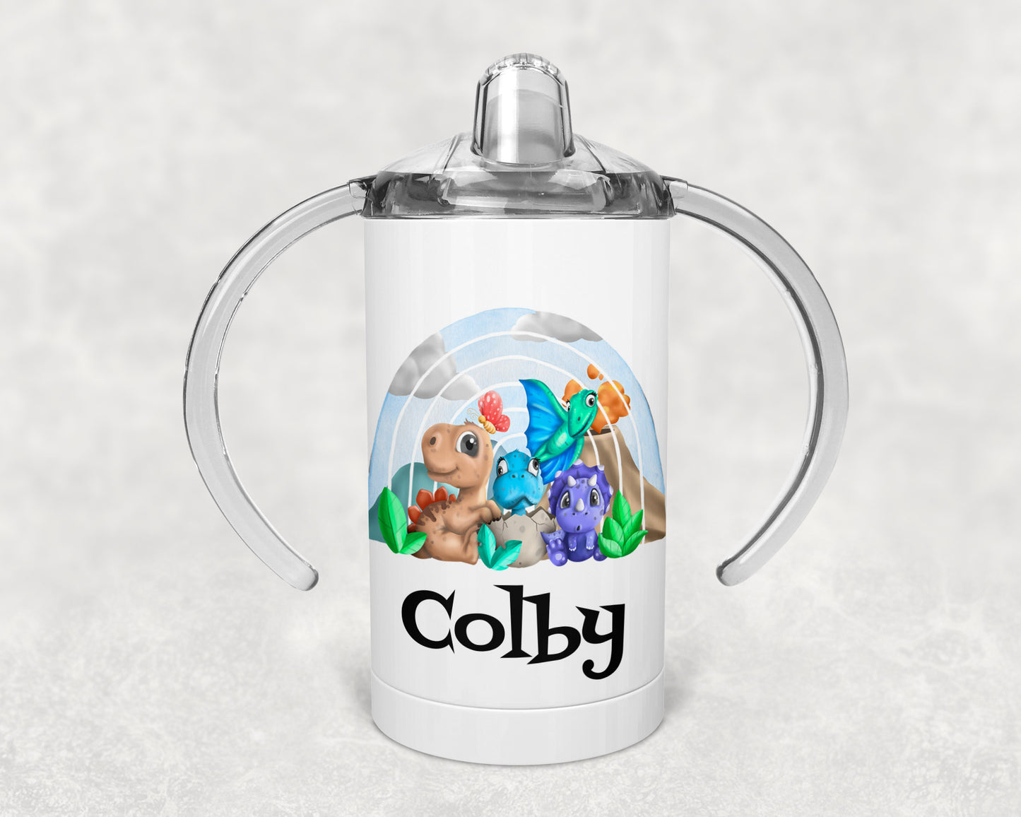Personalised Baby dino mix sippy cup image 0