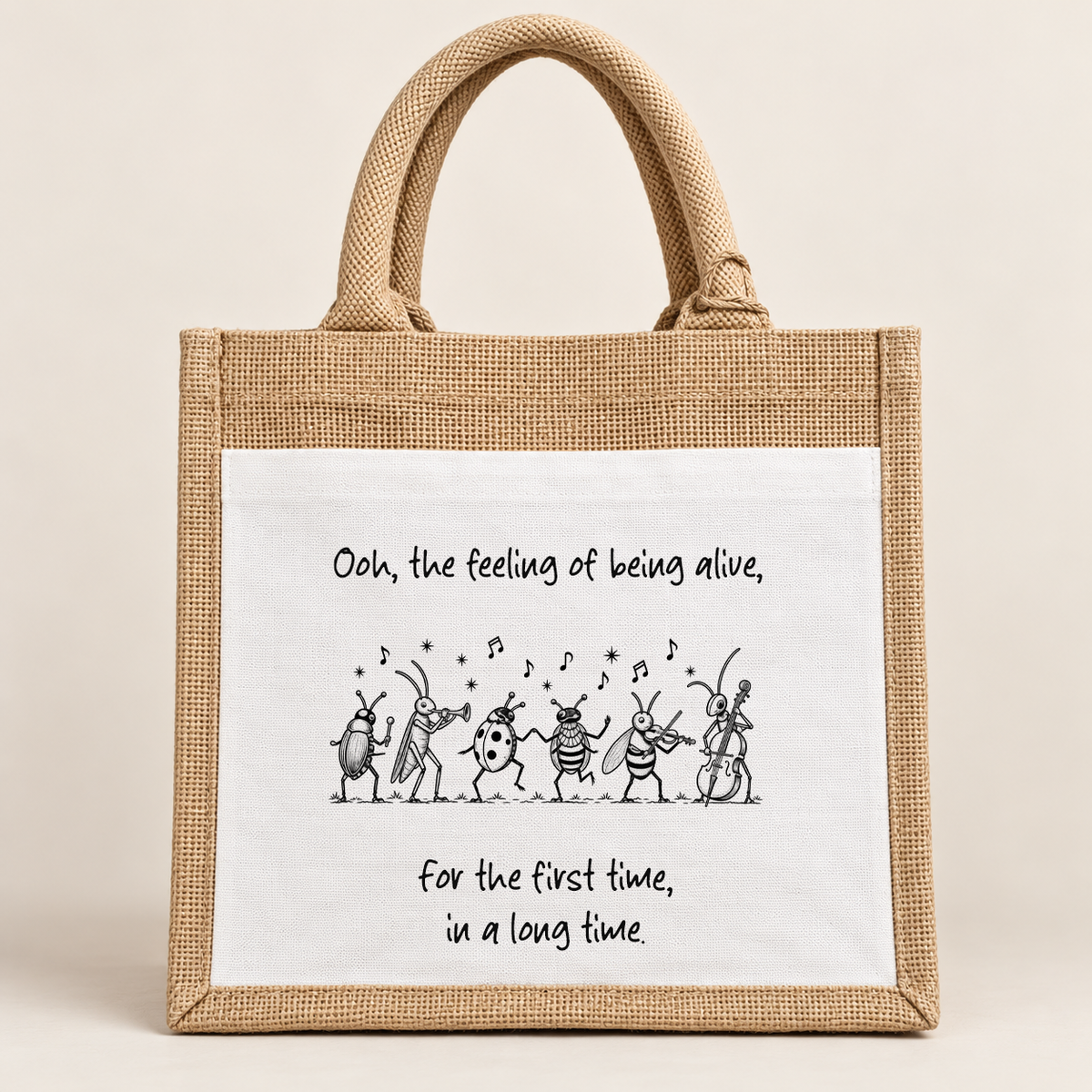 dancing bugs Jute Bag