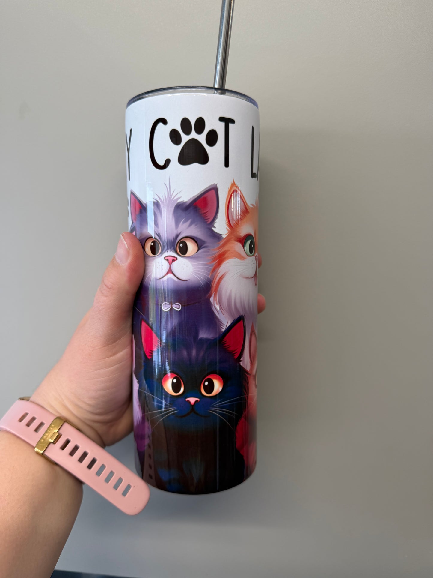 Crazy Cat Lady Insulated Skinny Tumbler