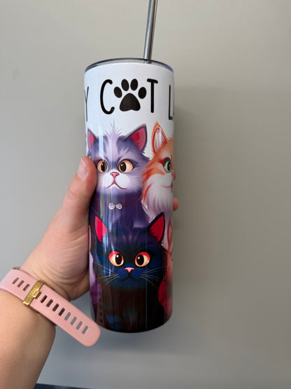 Crazy Cat Lady Insulated Skinny Tumbler