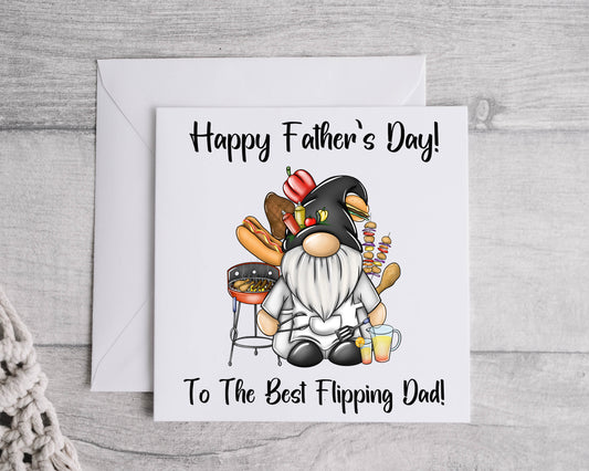 Happy Father's Day Greeting Card BBQ gonk the Best Flipping Dad image 0