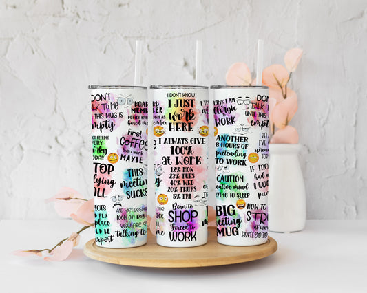 Novelty Office 20oz Skinny Tumbler image 0