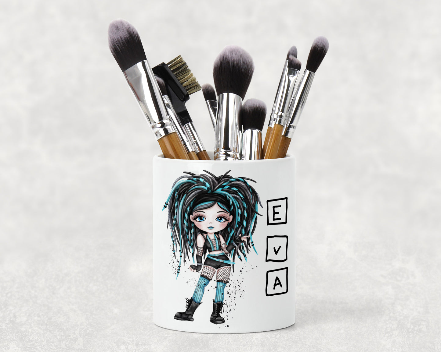 Personalised Punk Style Girl Make Up Brush pot image 0