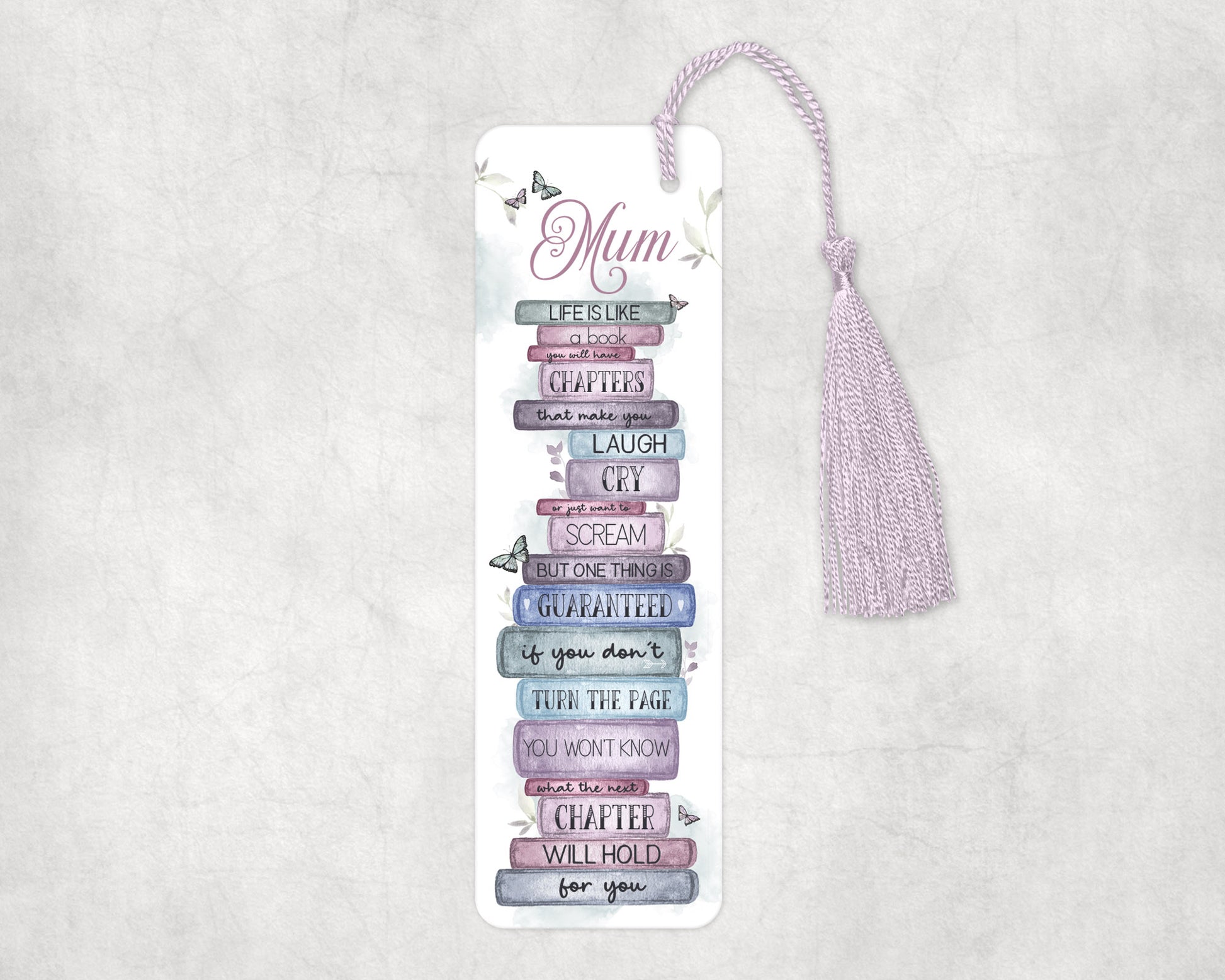Personalised Life is Like A Book Pastel bookmark image 0
