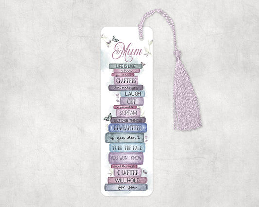 Personalised Life is Like A Book Pastel bookmark image 0
