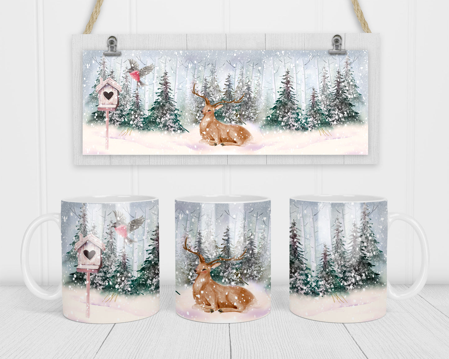 Winter Collection Sitting Deer Mug image 0