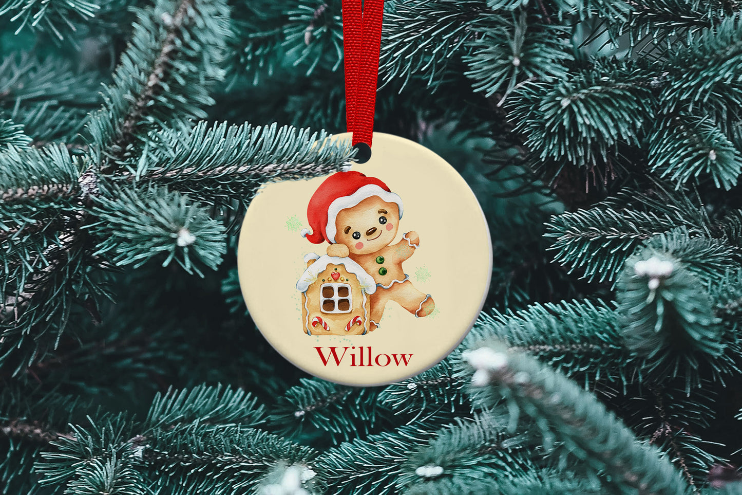Personalised Ceramic Gingerbread bauble image 0