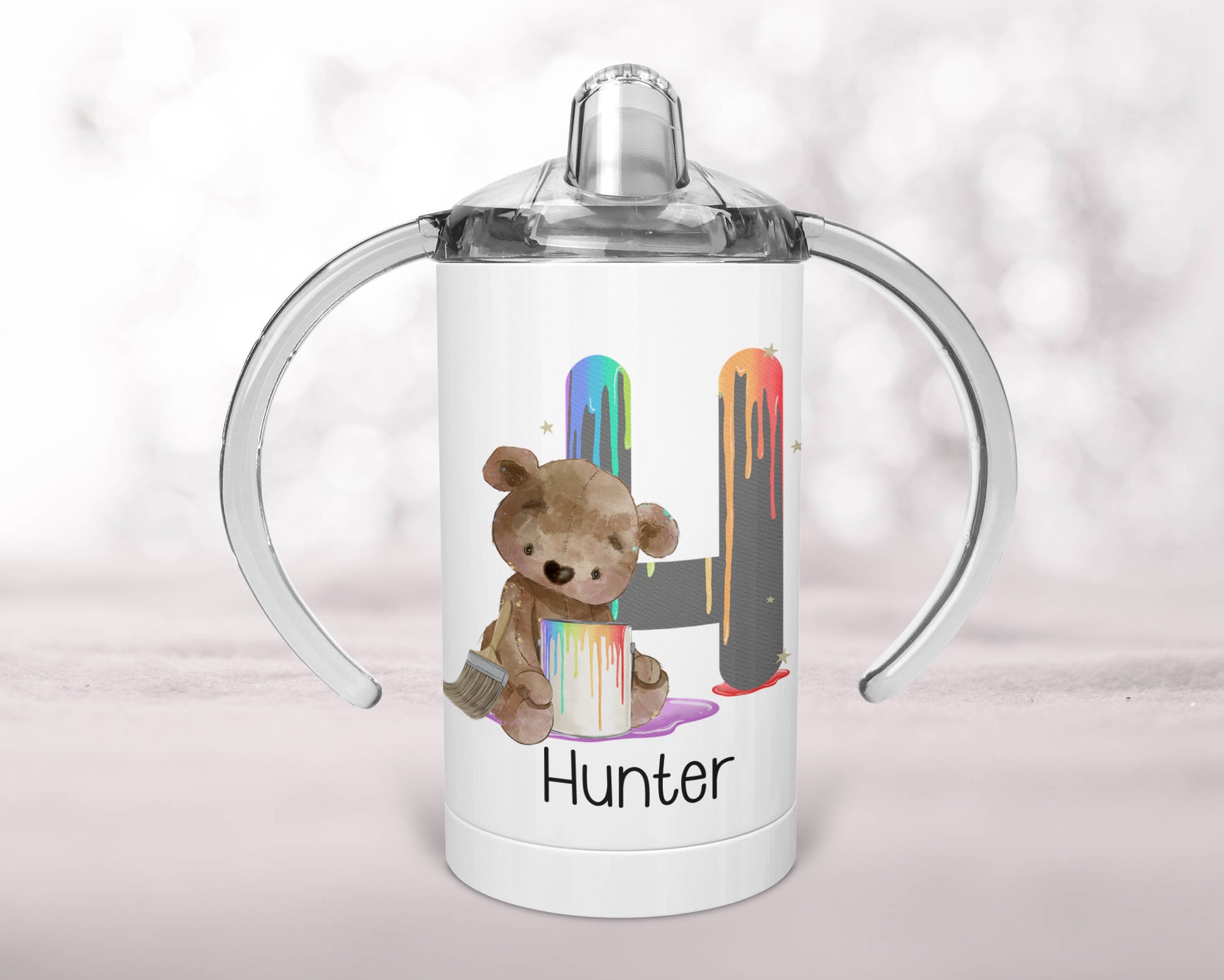 Creativity bear personalised sippy cup image 0