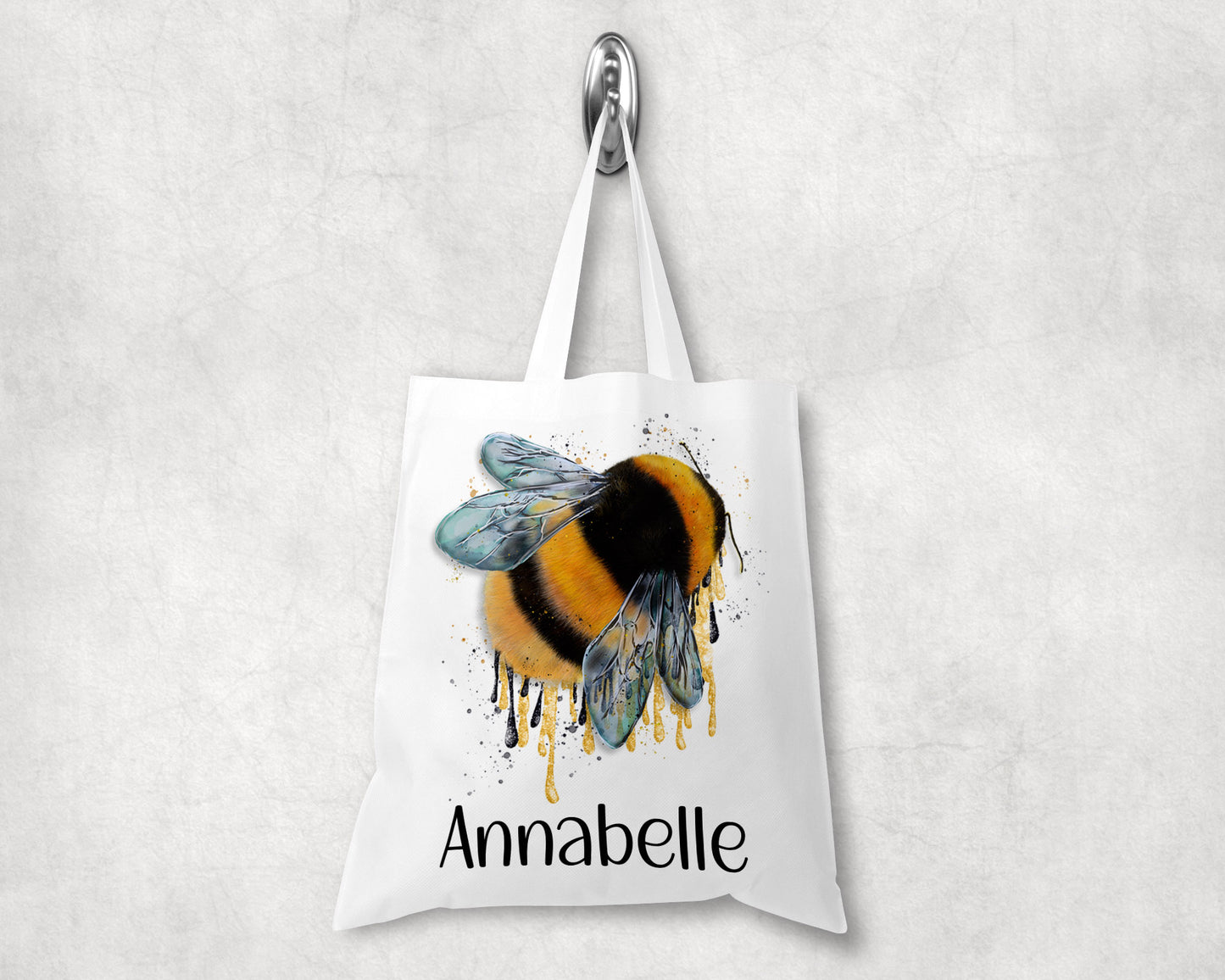 Bumble bee personalised tote bag image 0