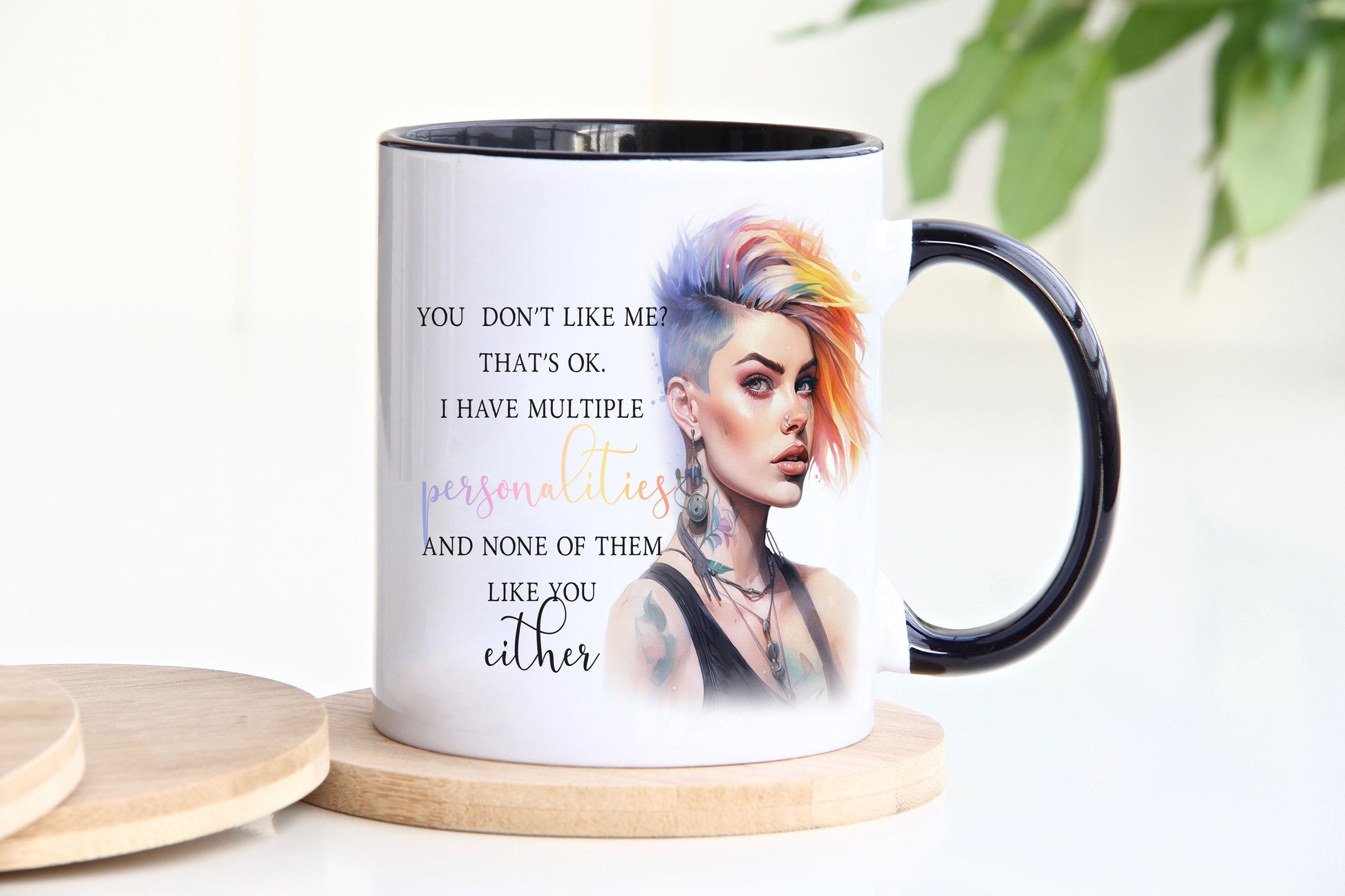 You don't like me novelty mug black handle image 0