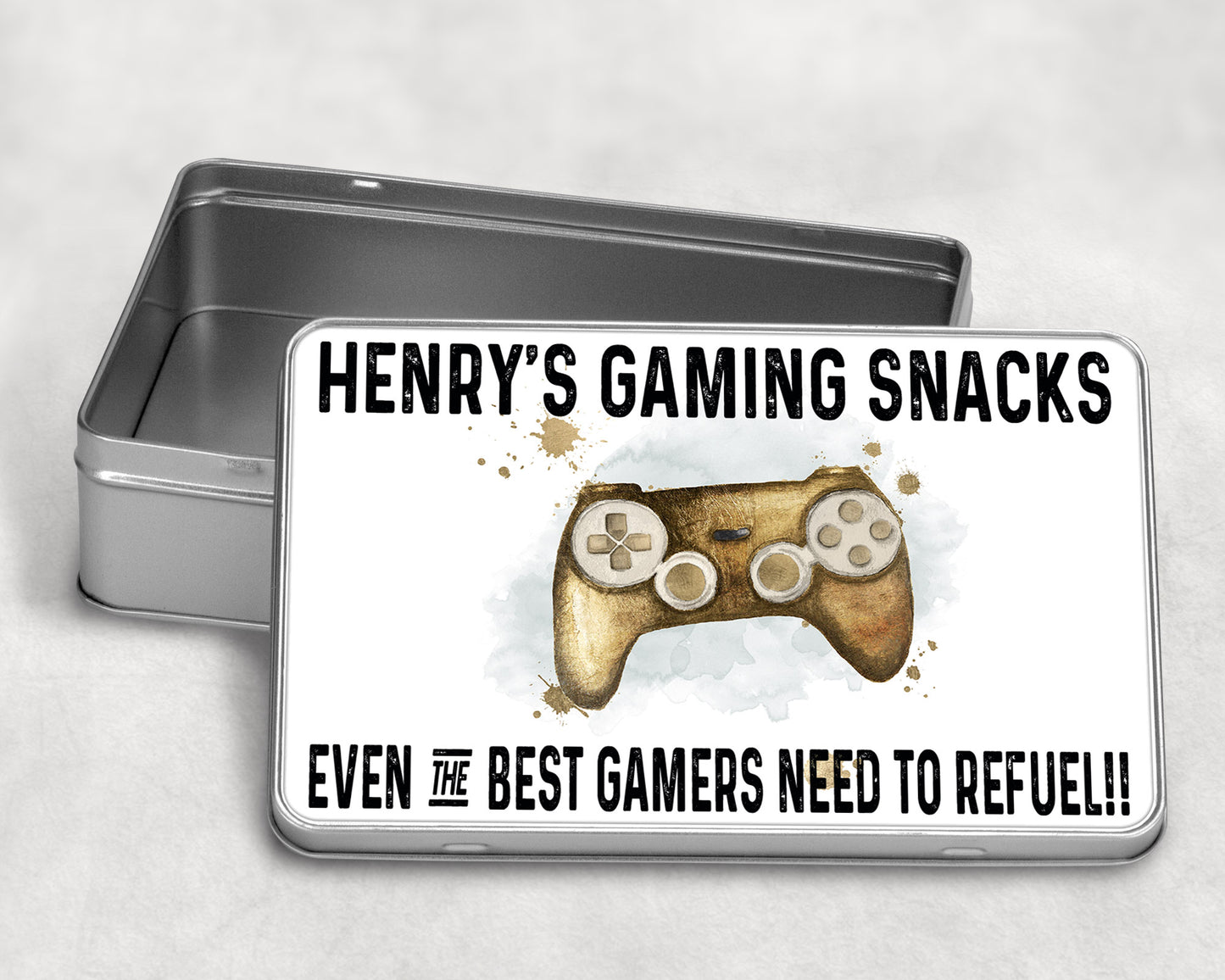 Personalised Gamer Snacks Tin image 2