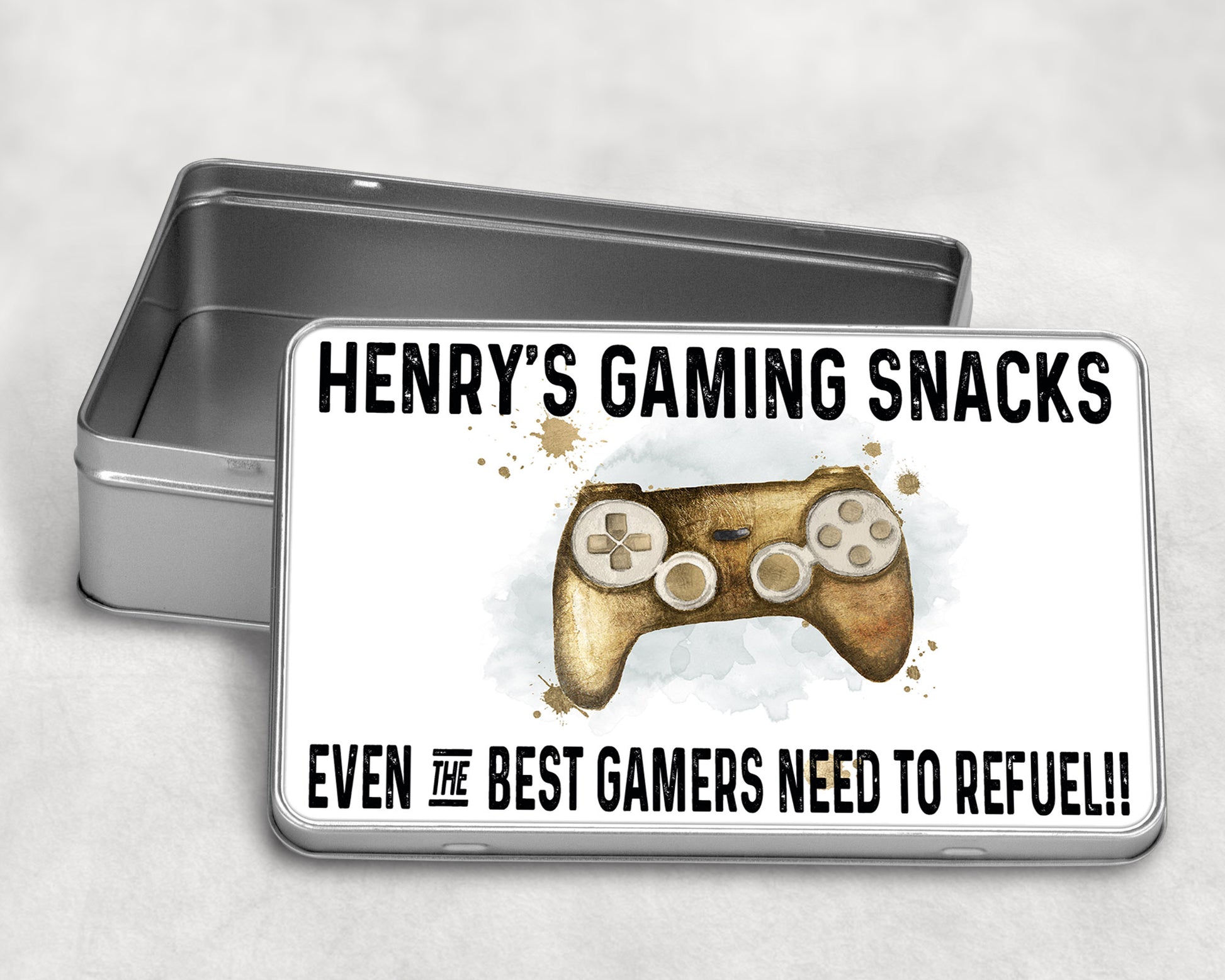 Personalised Gamer Snacks Tin image 2