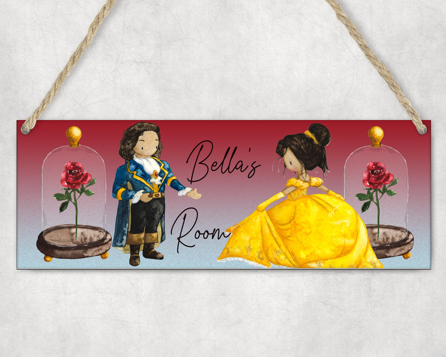 Belle and Beast bedroom door sign image 0