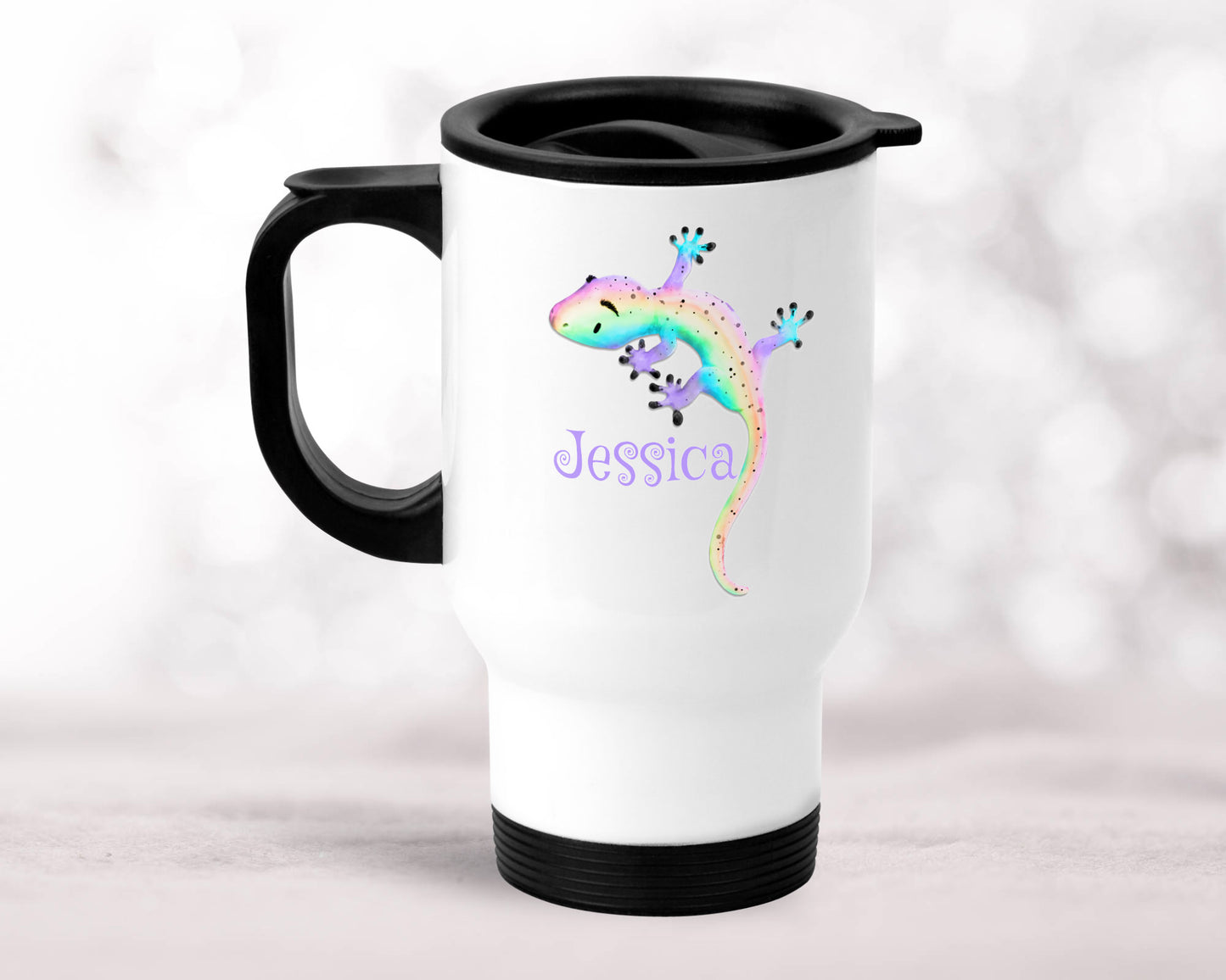 Personalised Gecko Travel Mug image 0