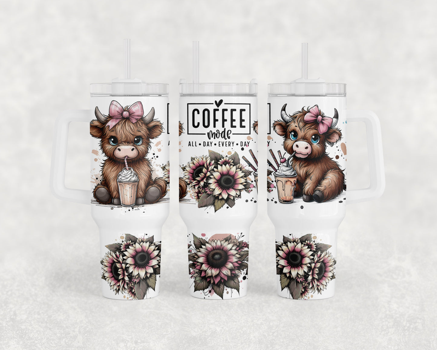 Baby Highland Cow 40oz Tumbler image 0