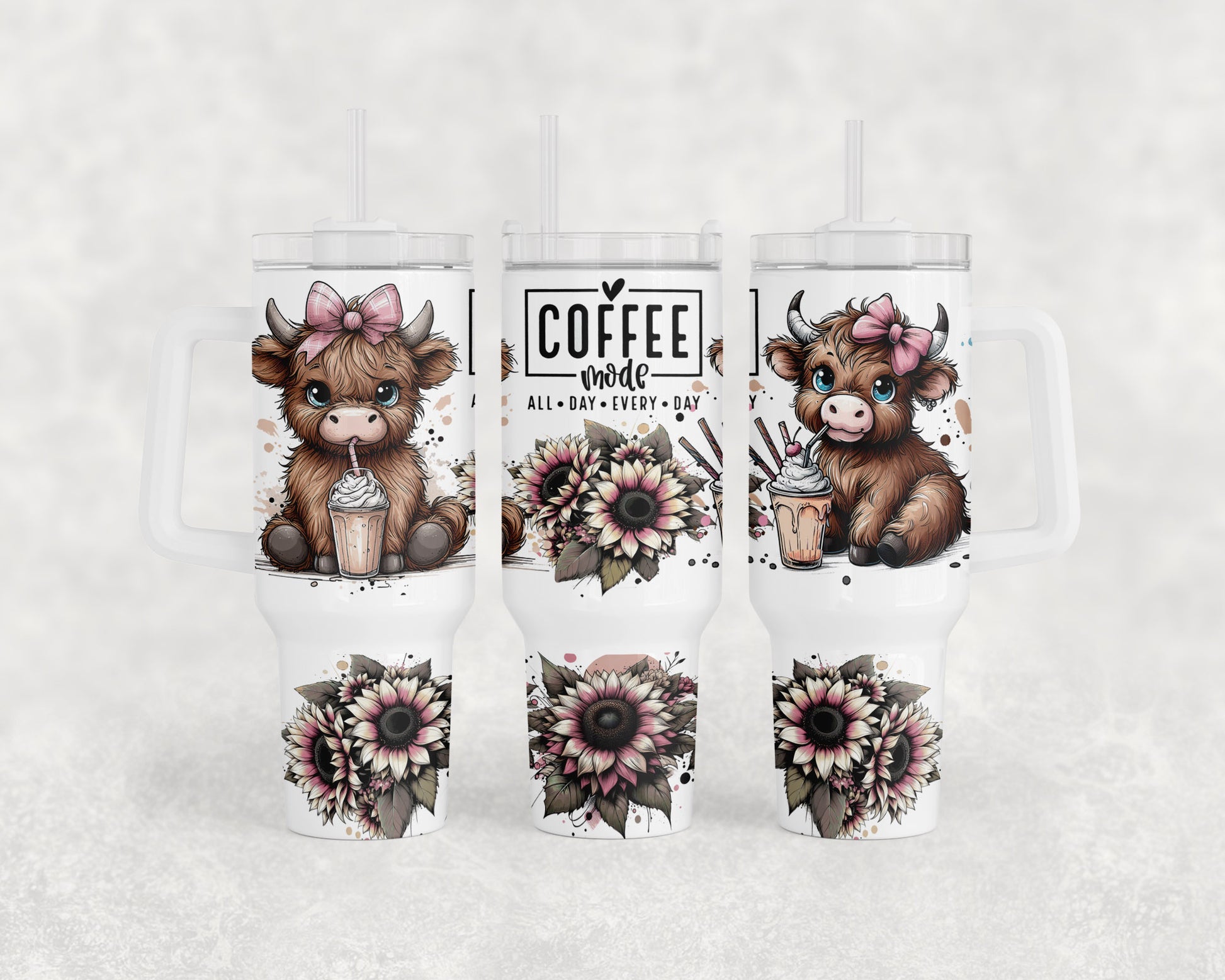 Baby Highland Cow 40oz Tumbler image 0