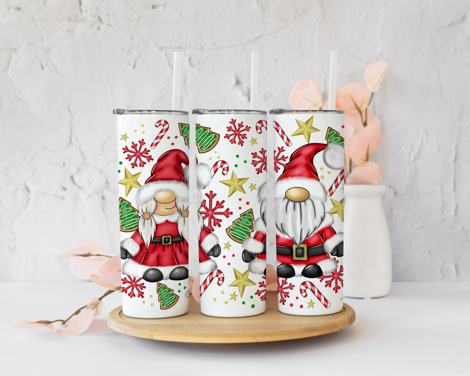 Mr and Mrs Claus Christmas Gonk 20oz Skinny image 0