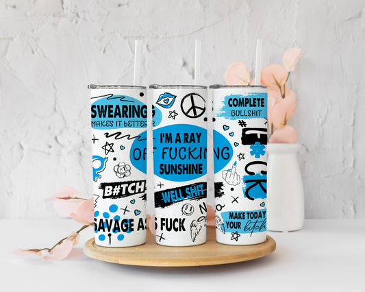 Blue Sweary Novelty Tumbler image 0