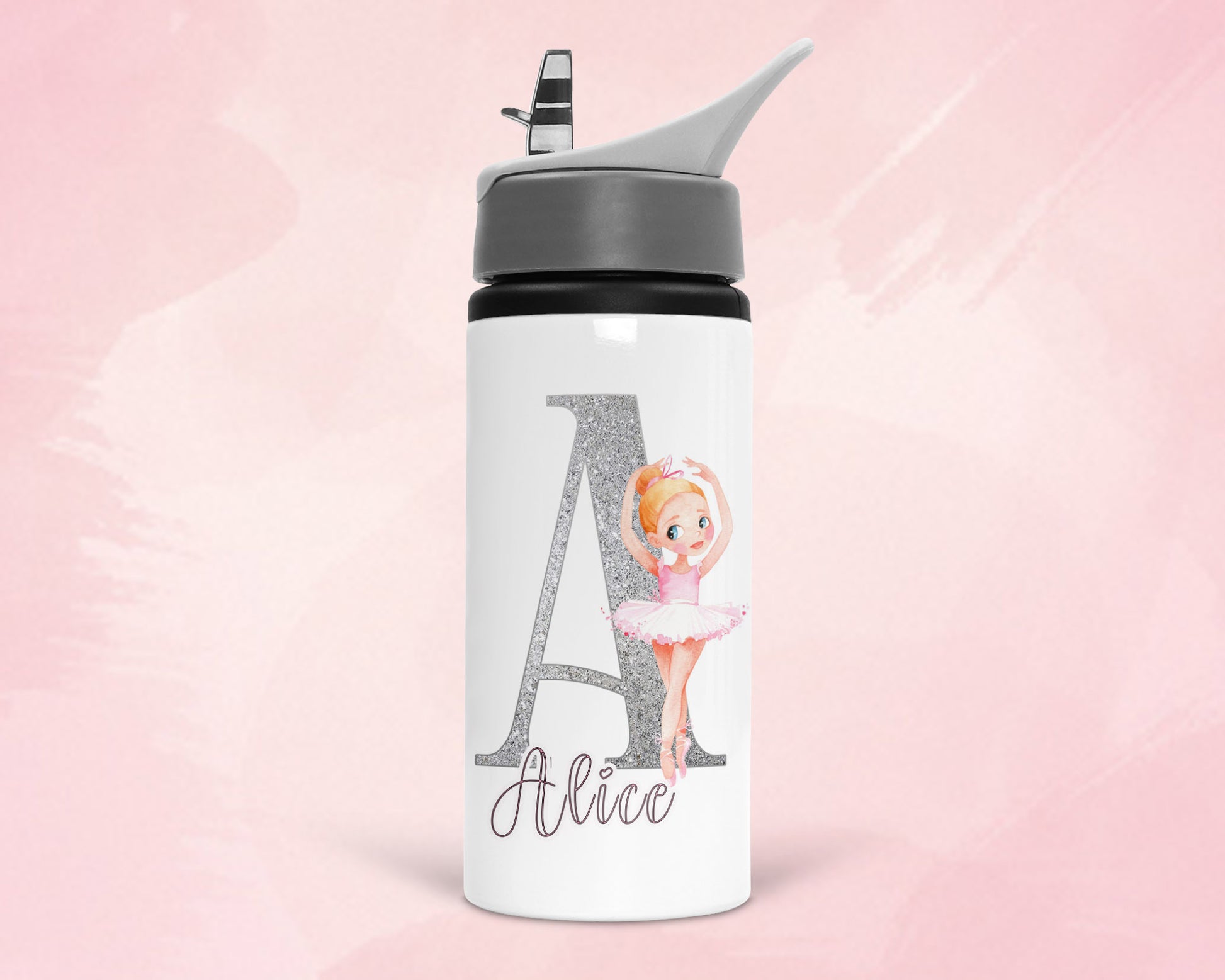 Personalised Ballerina Water Bottle image 0