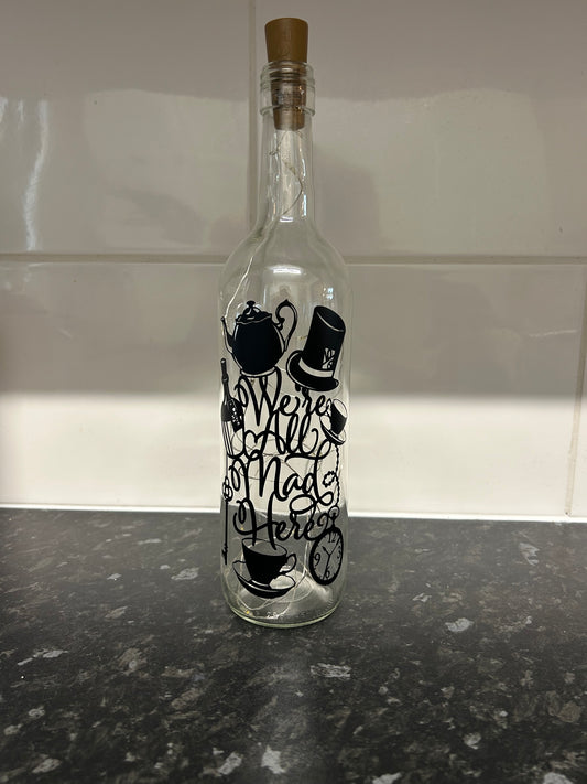 We're all mad here LED bottle image 0