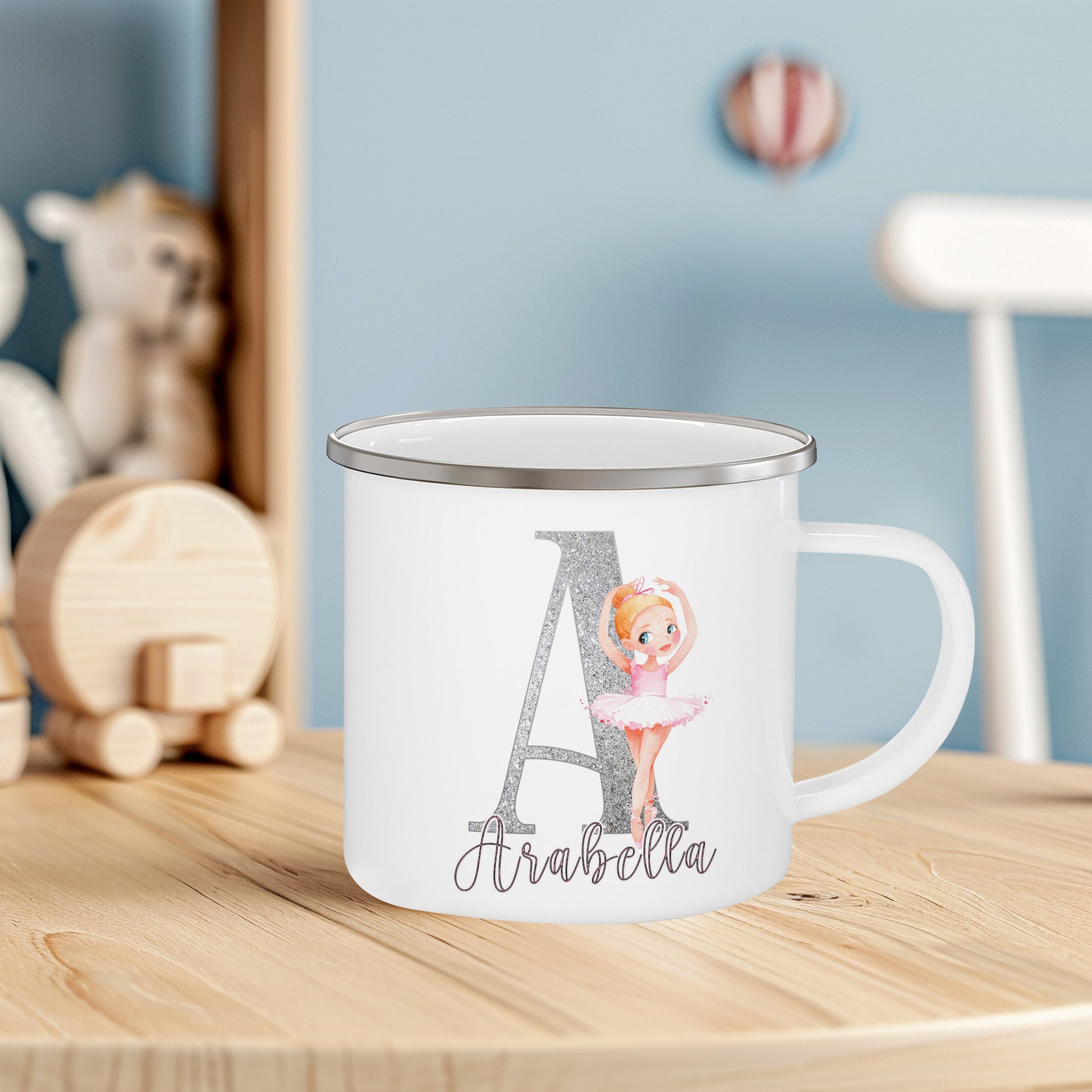 Ballerina Personalised Enamel Mug image 0