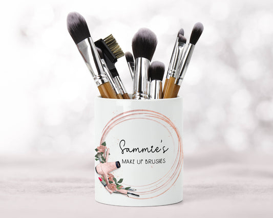 Water Colour Make up Brush Holder Personalised image 0
