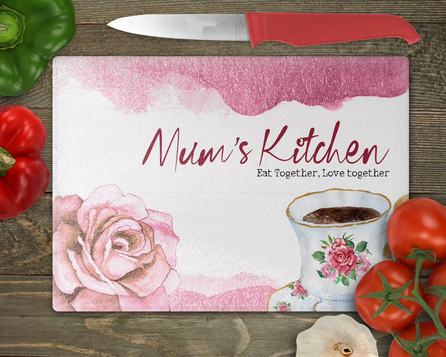 Mum's Kitchen Eat Together Love Together chopping board/ worktop saver image 0