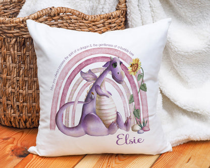 Rainbow Dragon Personalised Cushion image 0