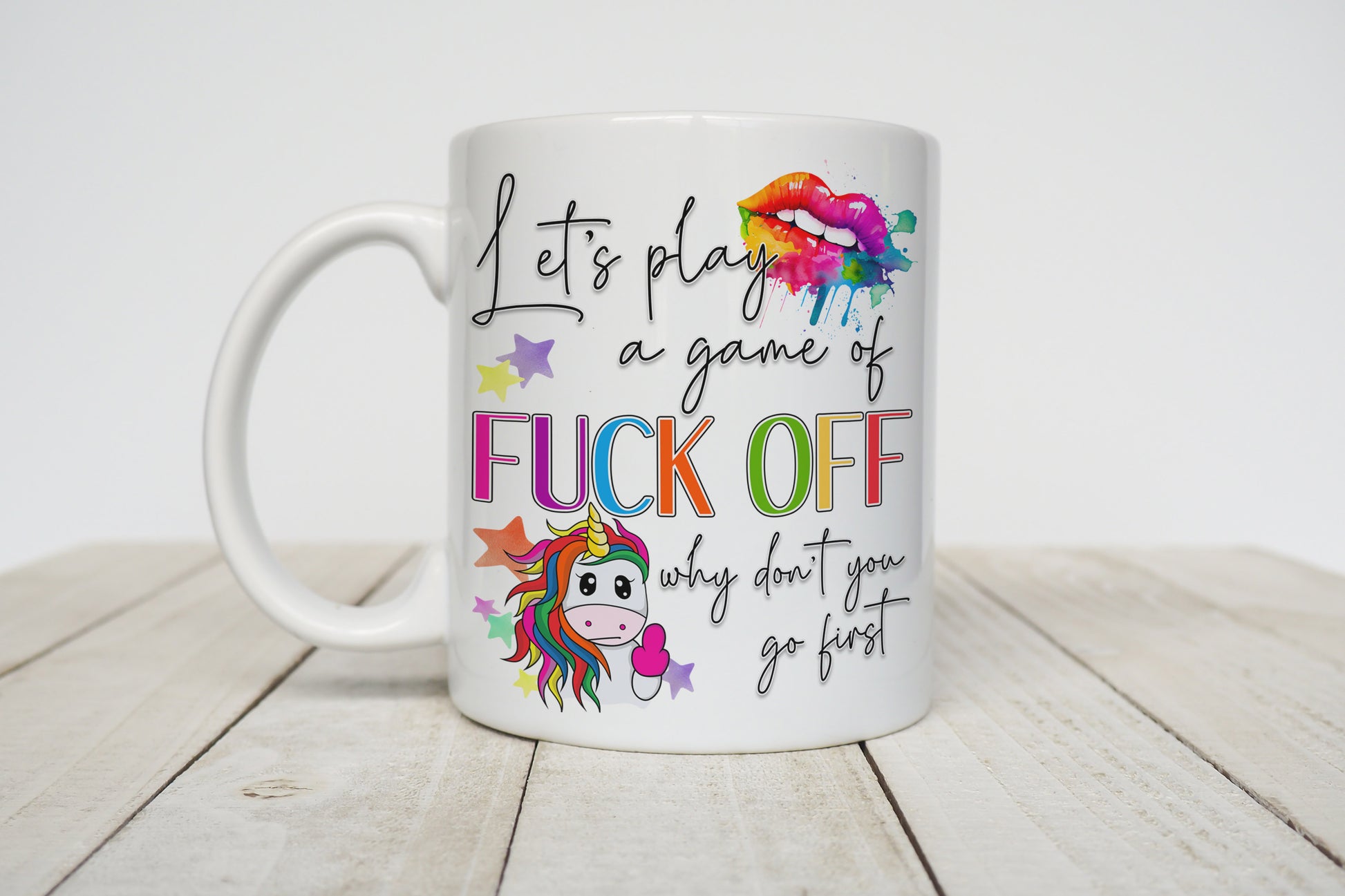 Lets play a game of fuck off novelty mug adult humour image 0