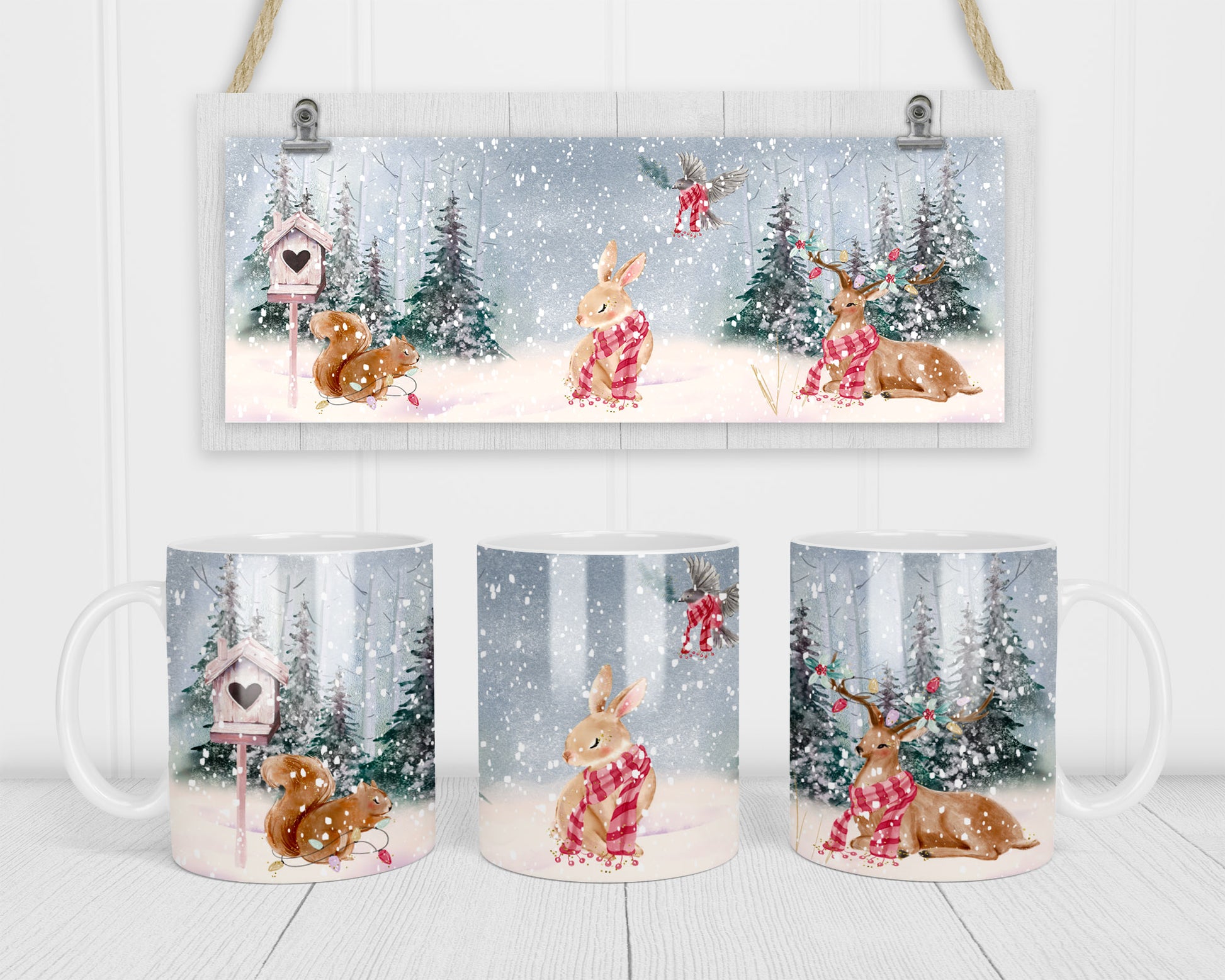 Woodlands trio winter collection mug image 0