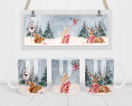 Woodlands trio winter collection mug image 0