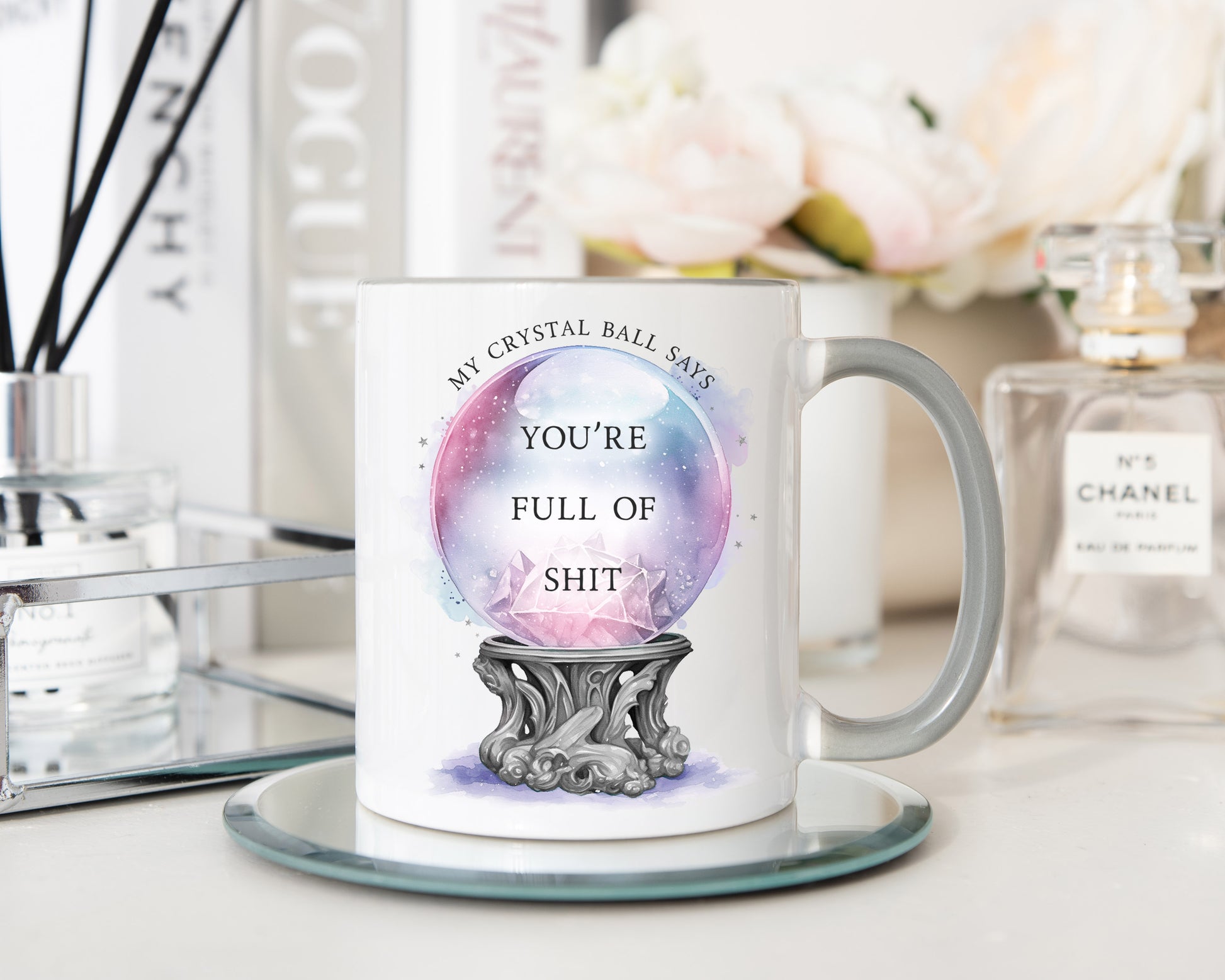 My Crystal Ball says Novelty sweary mug image 0