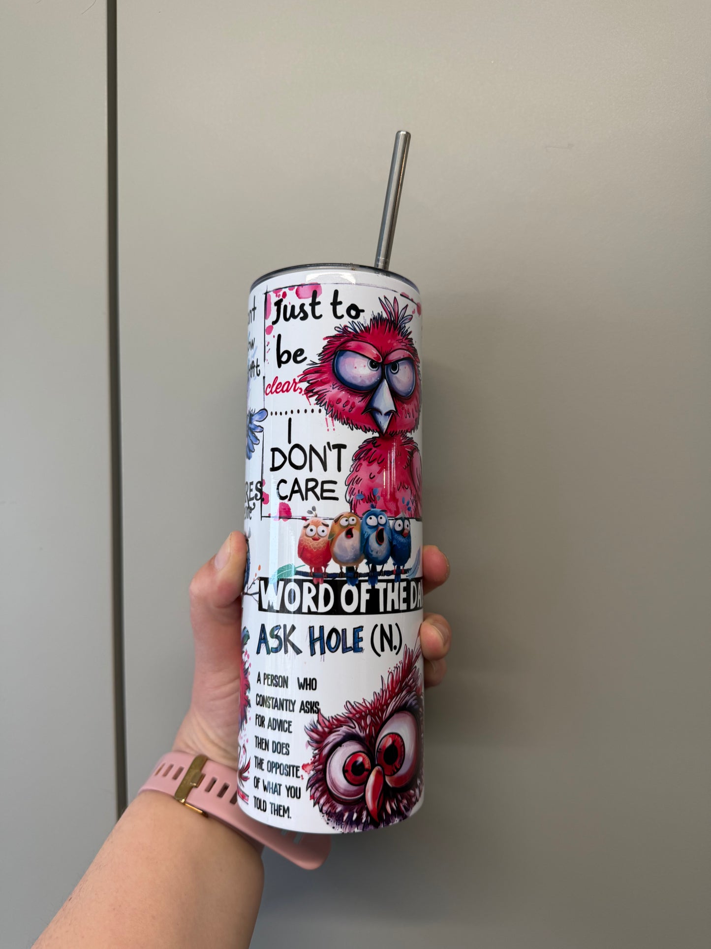 Funny Sarcastic Bird 20oz Insulated Tumbler