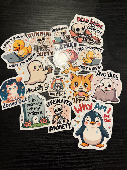 40 x sarcastic funny sticker bundle