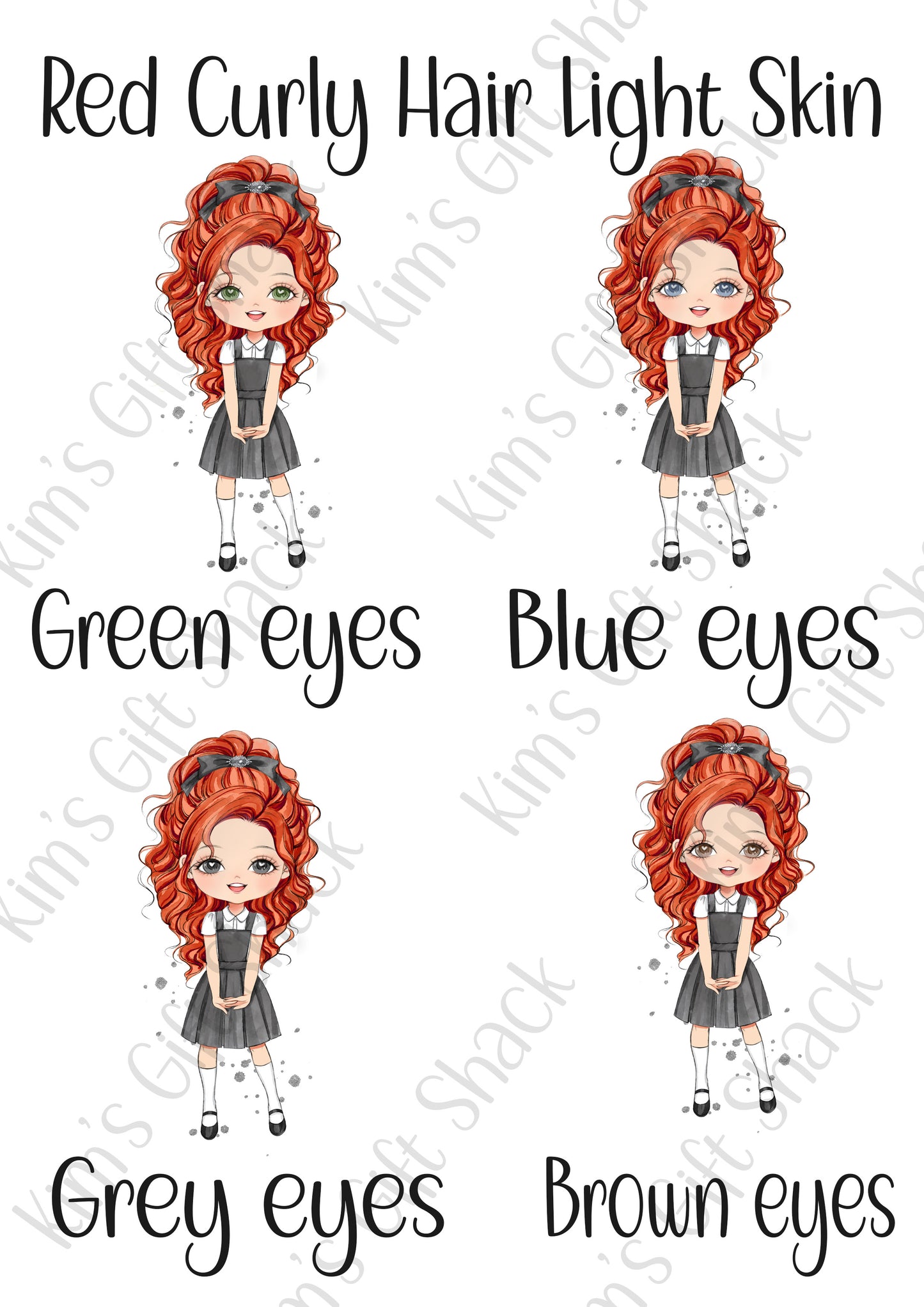 School Girl (choose your own character) Personalised A5 notebook.