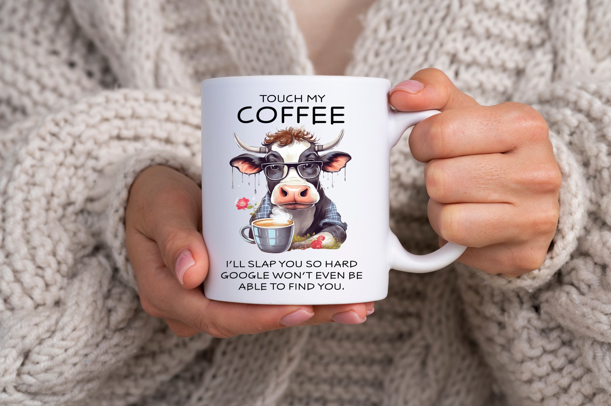 Touch my coffee novelty mug image 0