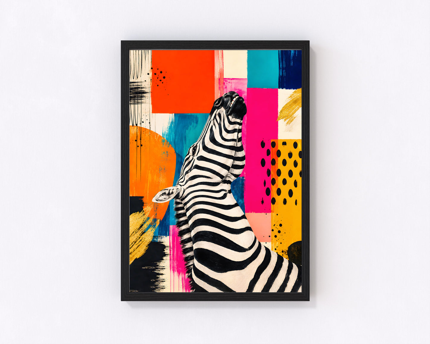 Abstract Zebra Print Wall Decor
