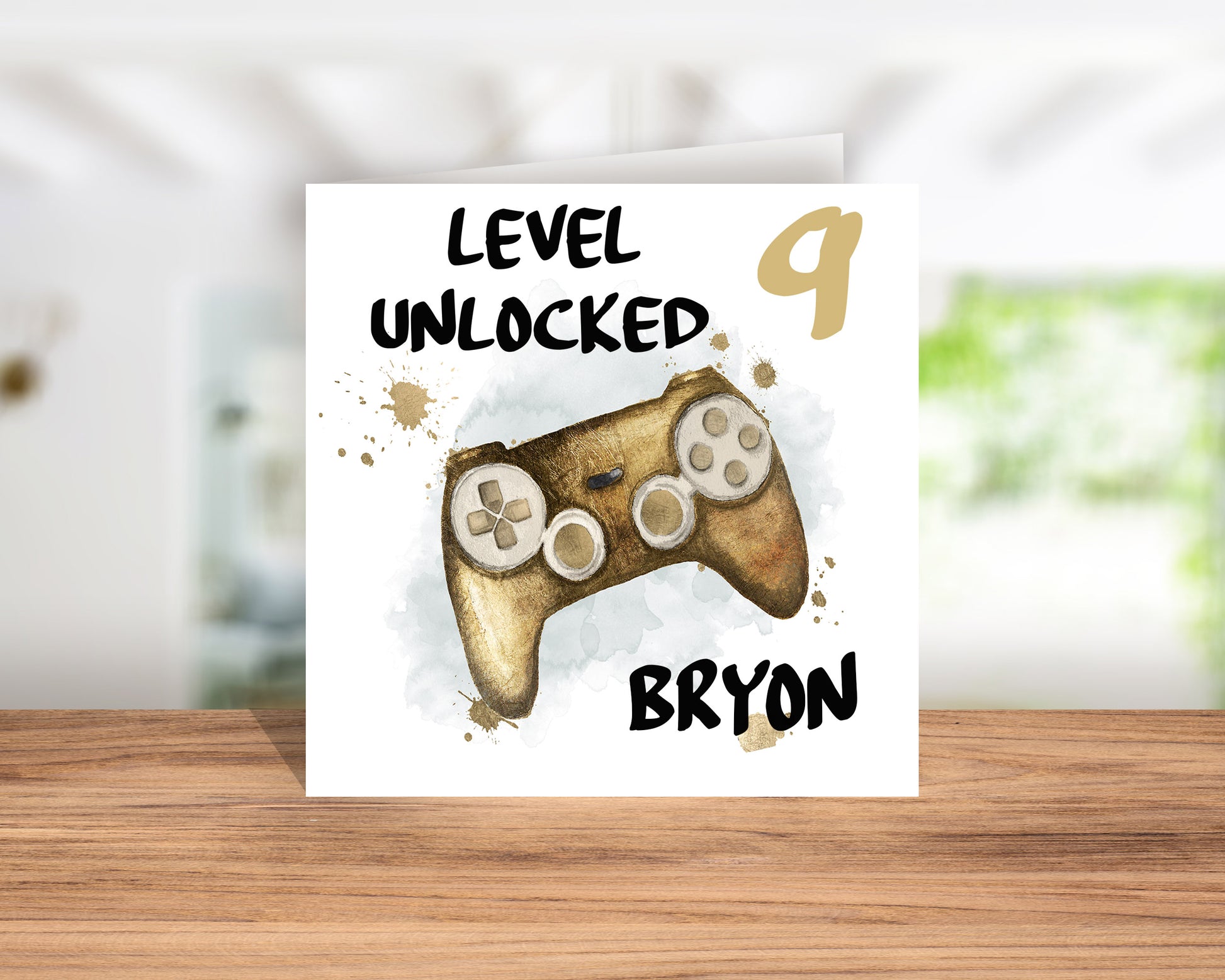 Level unlocked gamer personalised birthday card image 1